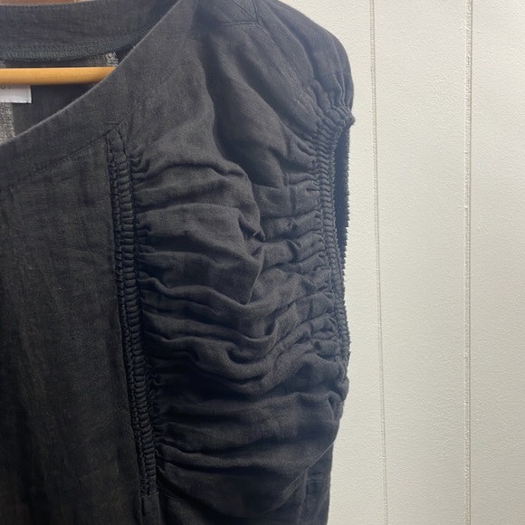 Casilda Mut Black Sleeveless Linen Lagenlook Dress - Picture 3 of 4